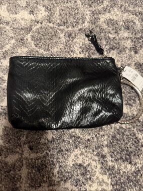 Express Black Textured Wristlet Clutch